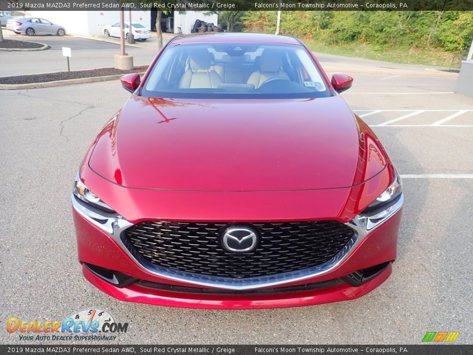 2019 Mazda MAZDA3 Preferred Sedan AWD Soul Red Crystal Metallic / Greige Photo #7