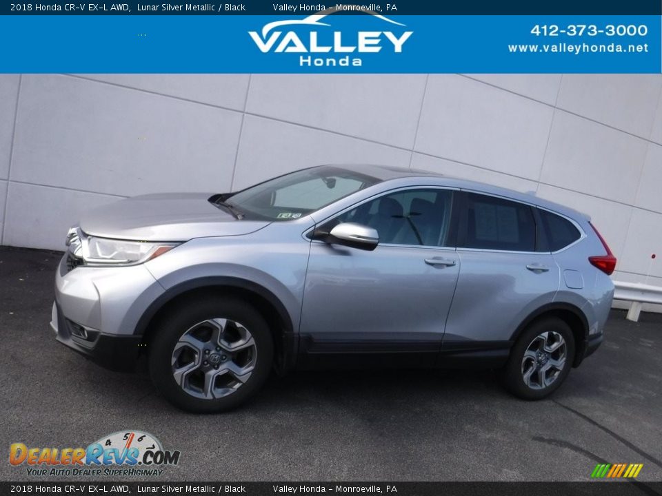 2018 Honda CR-V EX-L AWD Lunar Silver Metallic / Black Photo #2