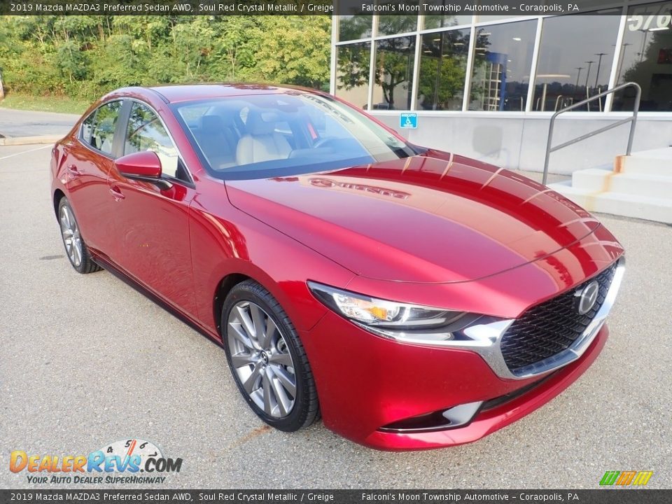 2019 Mazda MAZDA3 Preferred Sedan AWD Soul Red Crystal Metallic / Greige Photo #8