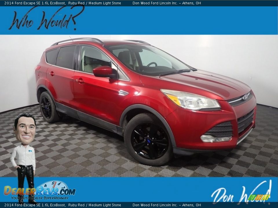 2014 Ford Escape SE 1.6L EcoBoost Ruby Red / Medium Light Stone Photo #1