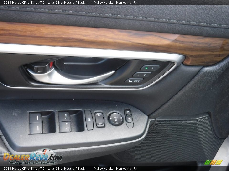 2018 Honda CR-V EX-L AWD Lunar Silver Metallic / Black Photo #15