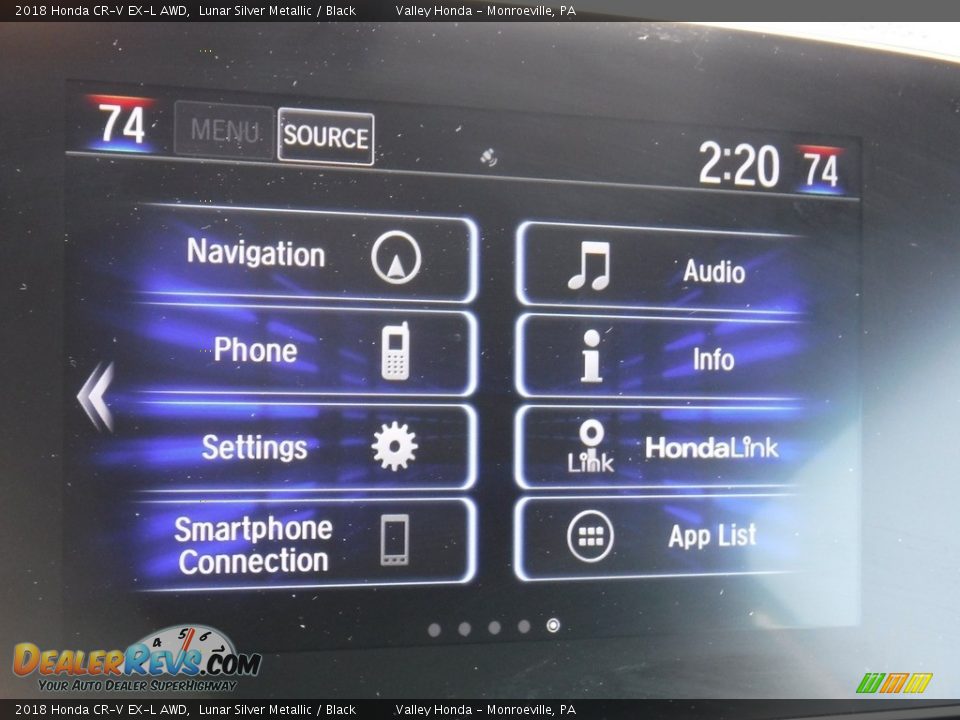 2018 Honda CR-V EX-L AWD Lunar Silver Metallic / Black Photo #21