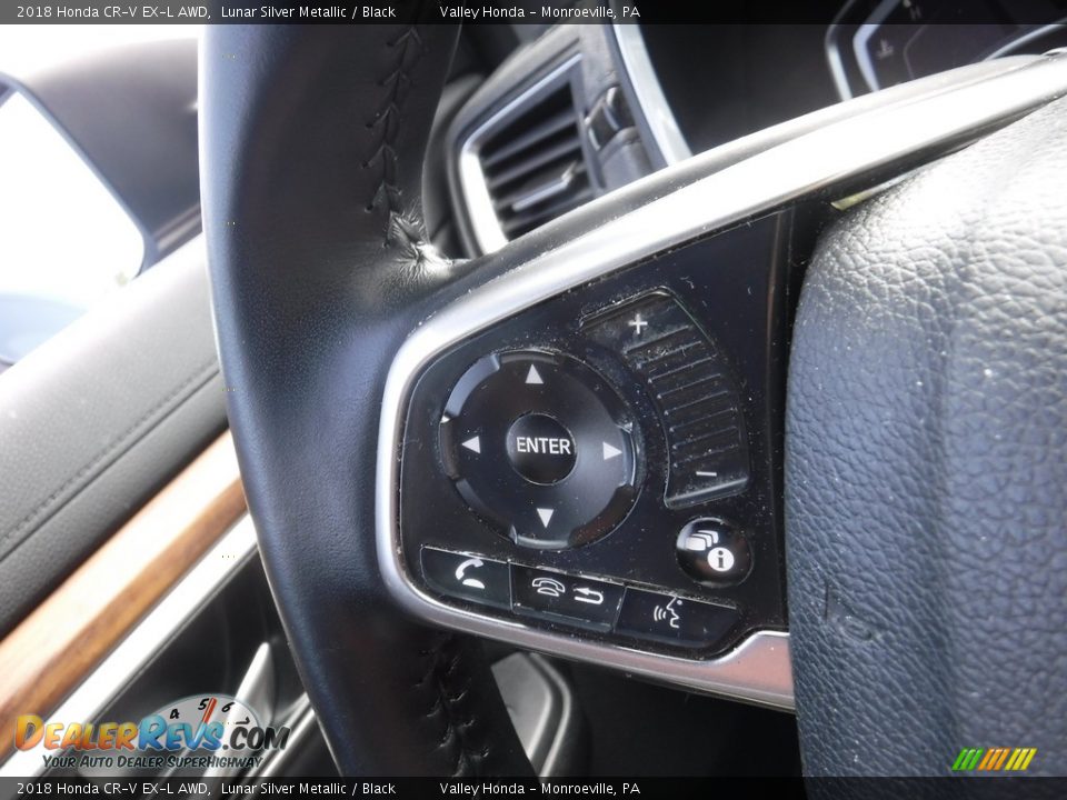 2018 Honda CR-V EX-L AWD Lunar Silver Metallic / Black Photo #25