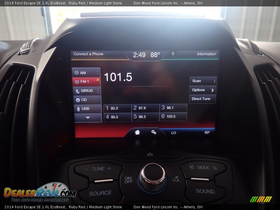 2014 Ford Escape SE 1.6L EcoBoost Ruby Red / Medium Light Stone Photo #25