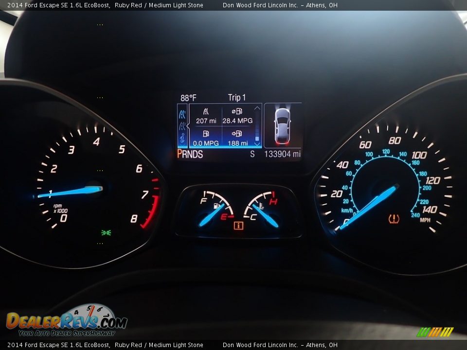 2014 Ford Escape SE 1.6L EcoBoost Ruby Red / Medium Light Stone Photo #27