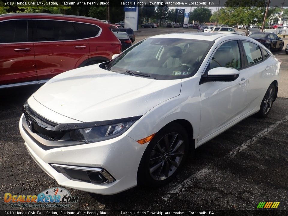 2019 Honda Civic EX-L Sedan Platinum White Pearl / Black Photo #1