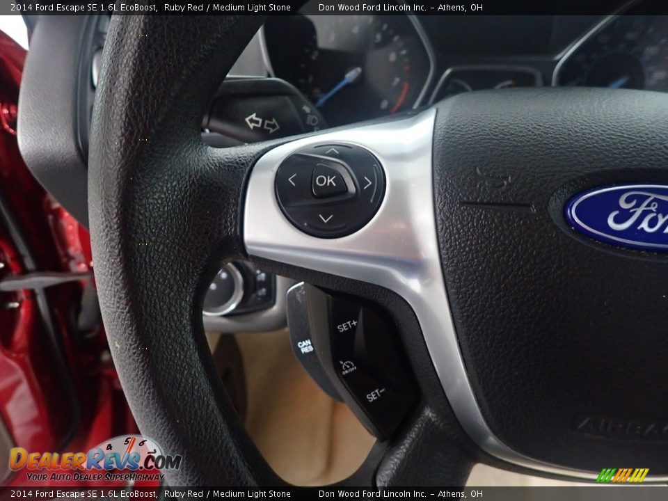 2014 Ford Escape SE 1.6L EcoBoost Ruby Red / Medium Light Stone Photo #28