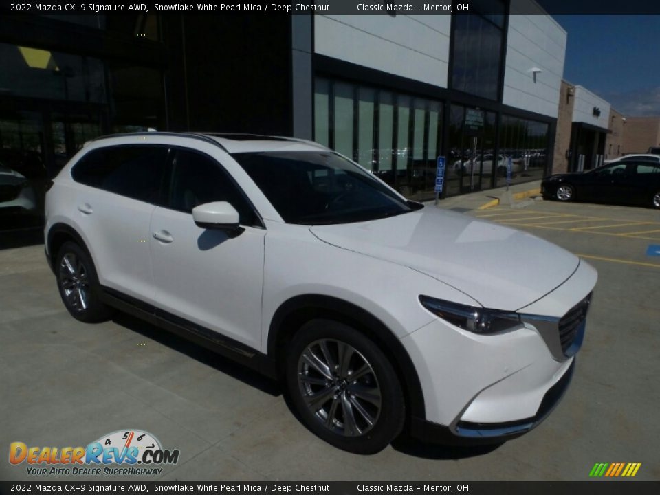 2022 Mazda CX-9 Signature AWD Snowflake White Pearl Mica / Deep Chestnut Photo #1