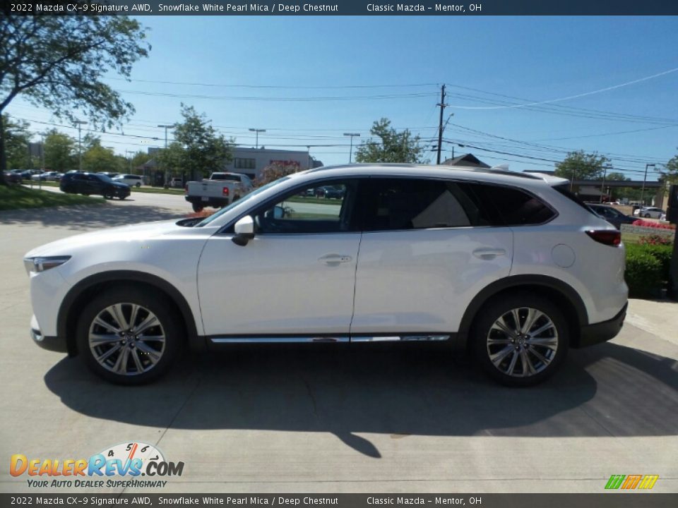 2022 Mazda CX-9 Signature AWD Snowflake White Pearl Mica / Deep Chestnut Photo #6