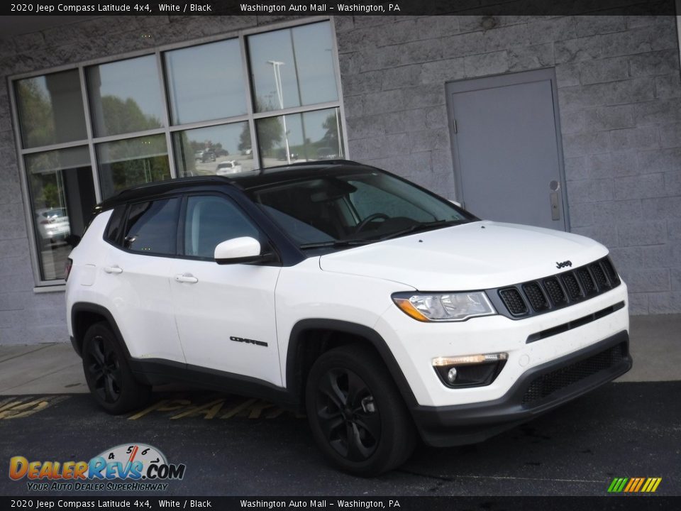 2020 Jeep Compass Latitude 4x4 White / Black Photo #1