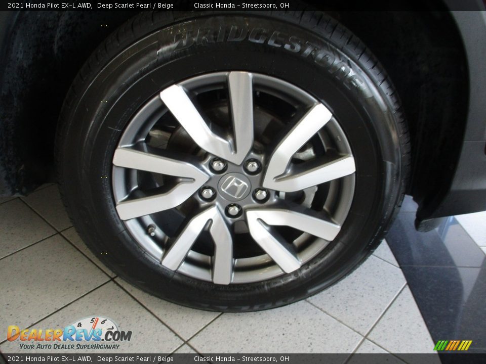 2021 Honda Pilot EX-L AWD Deep Scarlet Pearl / Beige Photo #5