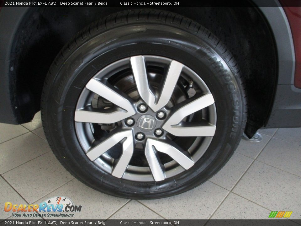 2021 Honda Pilot EX-L AWD Deep Scarlet Pearl / Beige Photo #6