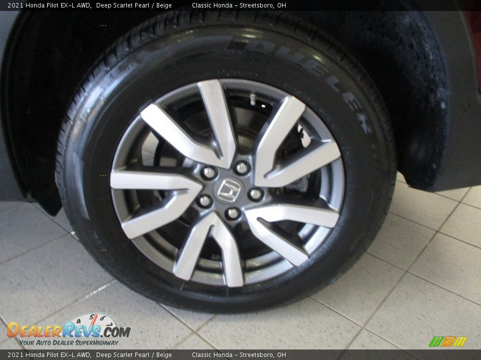 2021 Honda Pilot EX-L AWD Deep Scarlet Pearl / Beige Photo #11