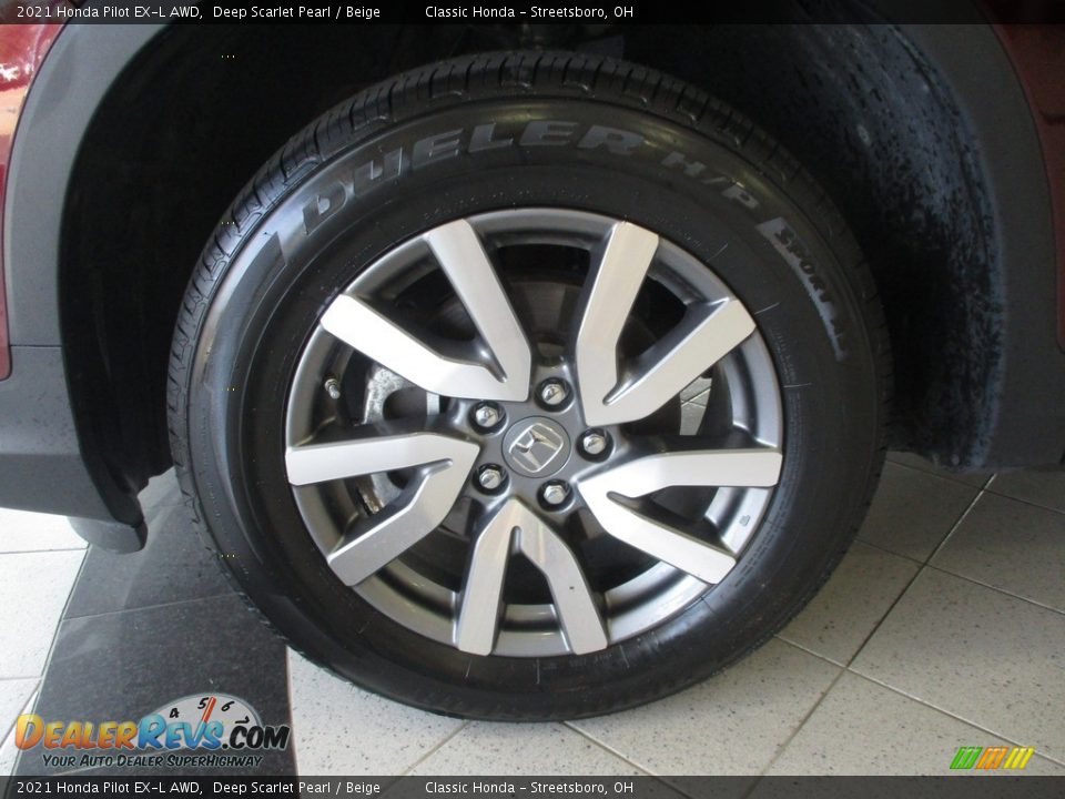 2021 Honda Pilot EX-L AWD Deep Scarlet Pearl / Beige Photo #12