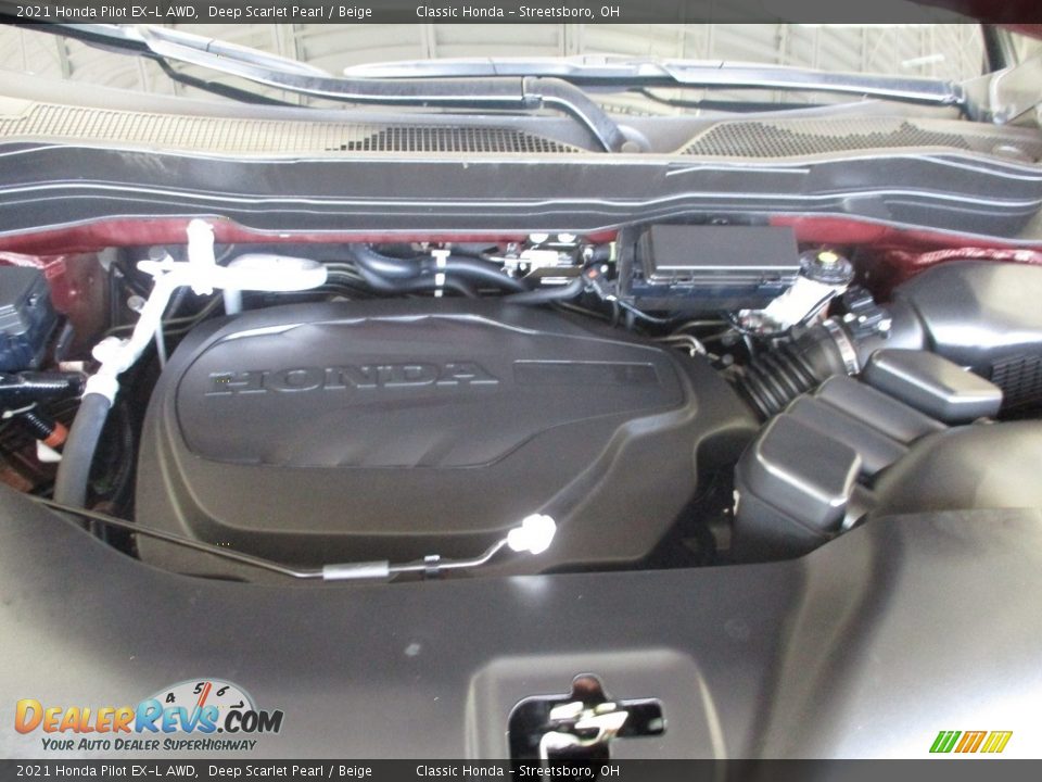 2021 Honda Pilot EX-L AWD Deep Scarlet Pearl / Beige Photo #13