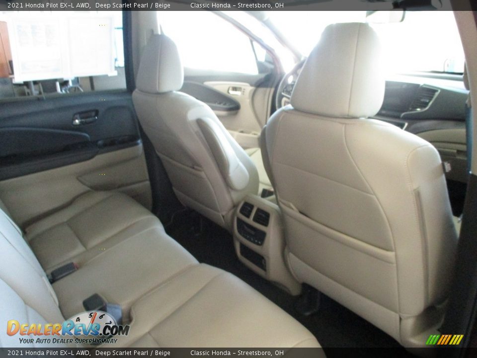2021 Honda Pilot EX-L AWD Deep Scarlet Pearl / Beige Photo #19