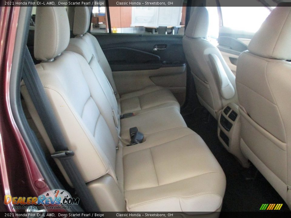 2021 Honda Pilot EX-L AWD Deep Scarlet Pearl / Beige Photo #20