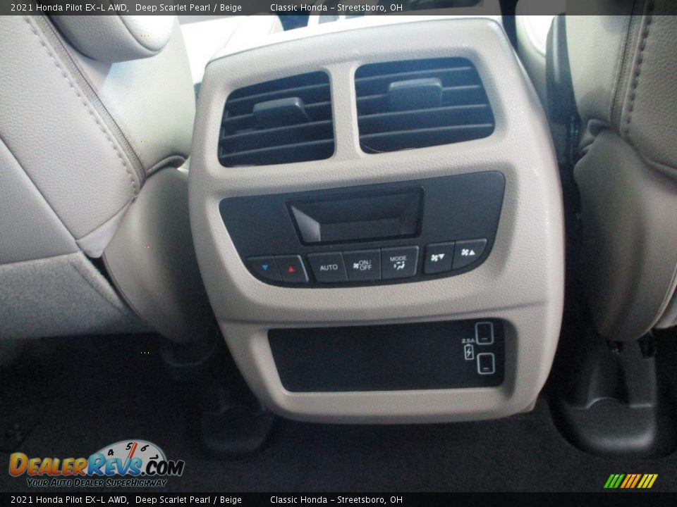 2021 Honda Pilot EX-L AWD Deep Scarlet Pearl / Beige Photo #21
