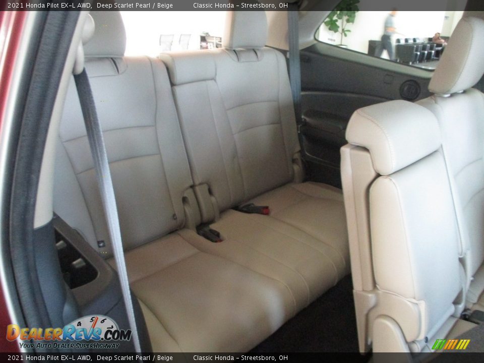 2021 Honda Pilot EX-L AWD Deep Scarlet Pearl / Beige Photo #22