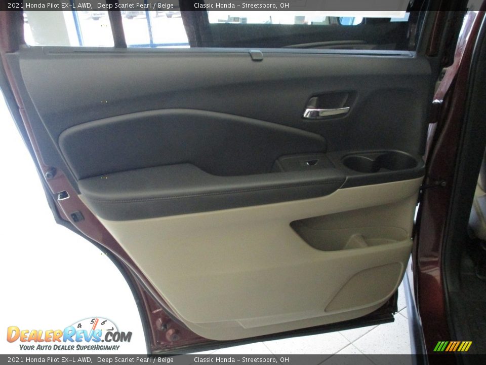 2021 Honda Pilot EX-L AWD Deep Scarlet Pearl / Beige Photo #24