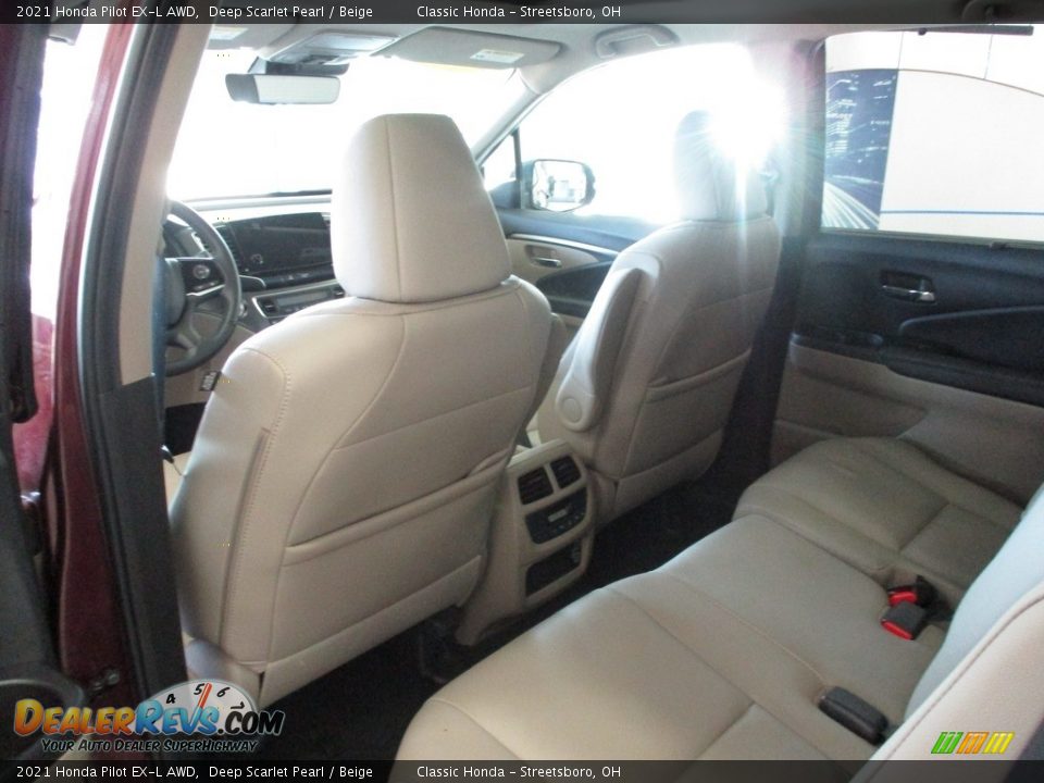 2021 Honda Pilot EX-L AWD Deep Scarlet Pearl / Beige Photo #25
