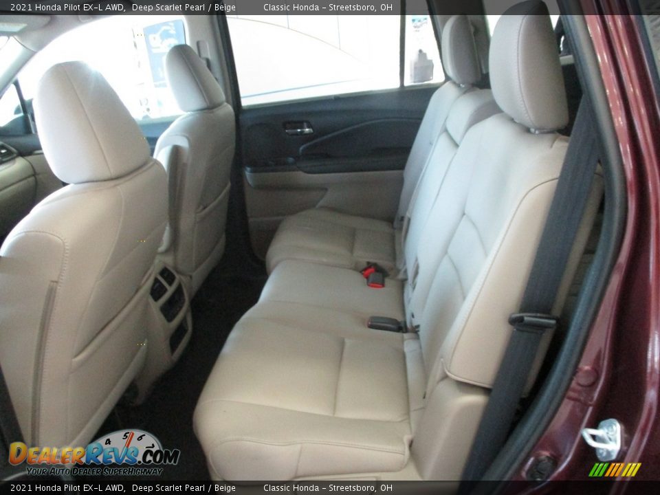 2021 Honda Pilot EX-L AWD Deep Scarlet Pearl / Beige Photo #26