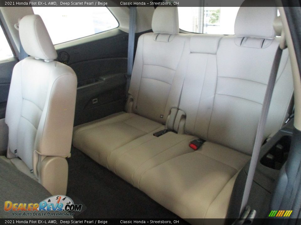 2021 Honda Pilot EX-L AWD Deep Scarlet Pearl / Beige Photo #27