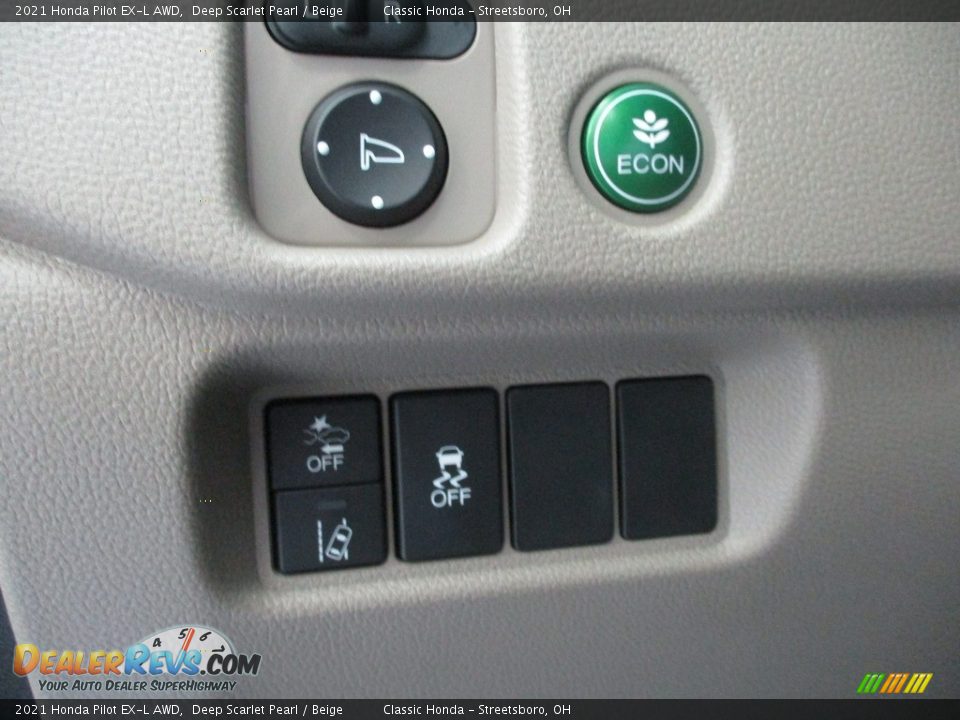 2021 Honda Pilot EX-L AWD Deep Scarlet Pearl / Beige Photo #31