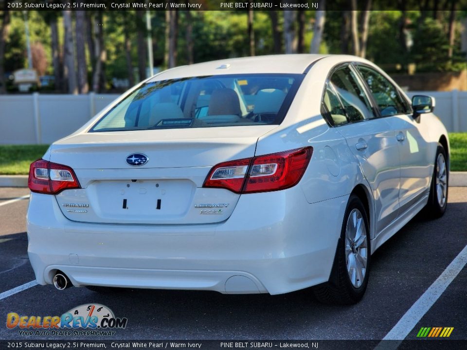 2015 Subaru Legacy 2.5i Premium Crystal White Pearl / Warm Ivory Photo #5