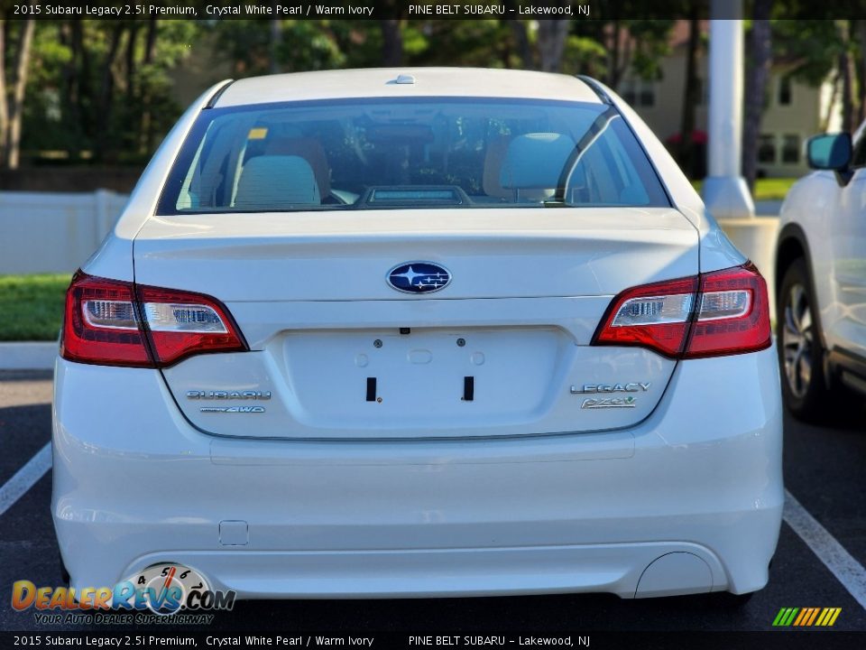 2015 Subaru Legacy 2.5i Premium Crystal White Pearl / Warm Ivory Photo #6