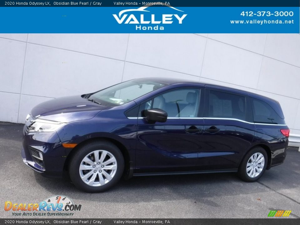 2020 Honda Odyssey LX Obsidian Blue Pearl / Gray Photo #2