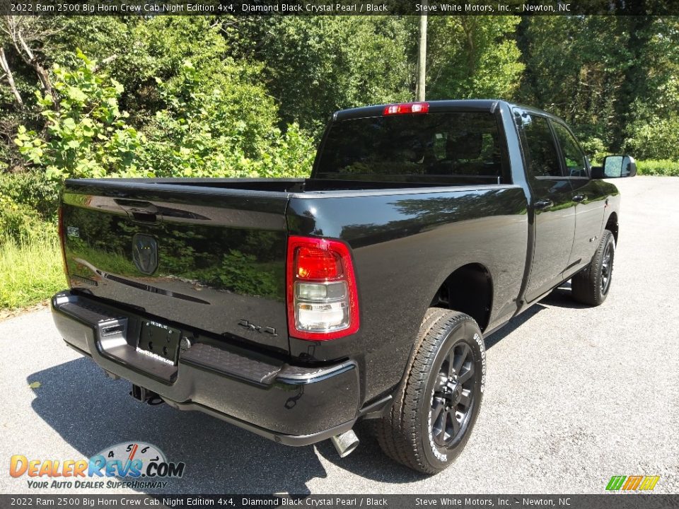 2022 Ram 2500 Big Horn Crew Cab Night Edition 4x4 Diamond Black Crystal Pearl / Black Photo #6