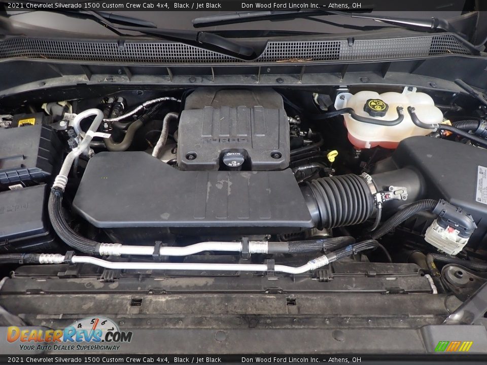 2021 Chevrolet Silverado 1500 Custom Crew Cab 4x4 Black / Jet Black Photo #7