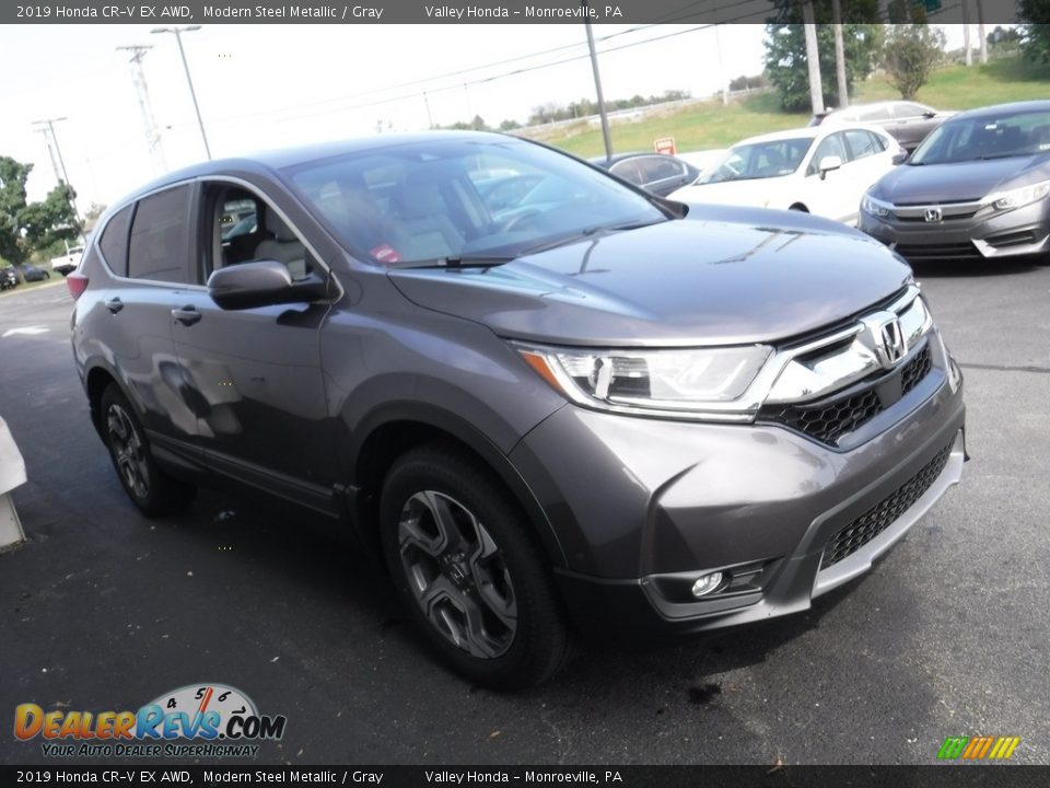 2019 Honda CR-V EX AWD Modern Steel Metallic / Gray Photo #6