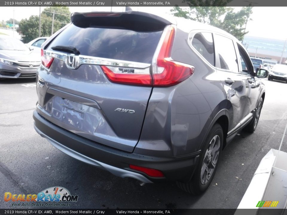 2019 Honda CR-V EX AWD Modern Steel Metallic / Gray Photo #7