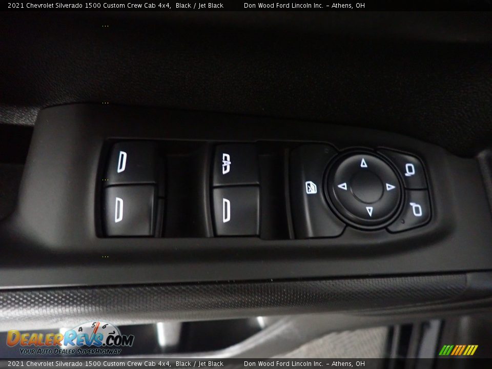 2021 Chevrolet Silverado 1500 Custom Crew Cab 4x4 Black / Jet Black Photo #18