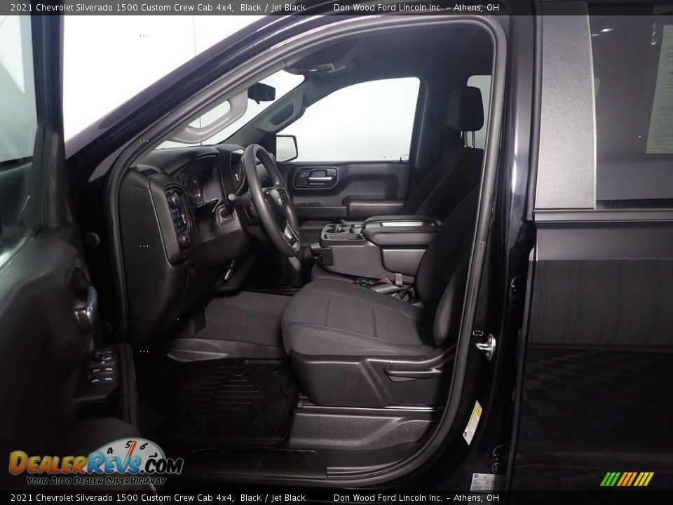 2021 Chevrolet Silverado 1500 Custom Crew Cab 4x4 Black / Jet Black Photo #19