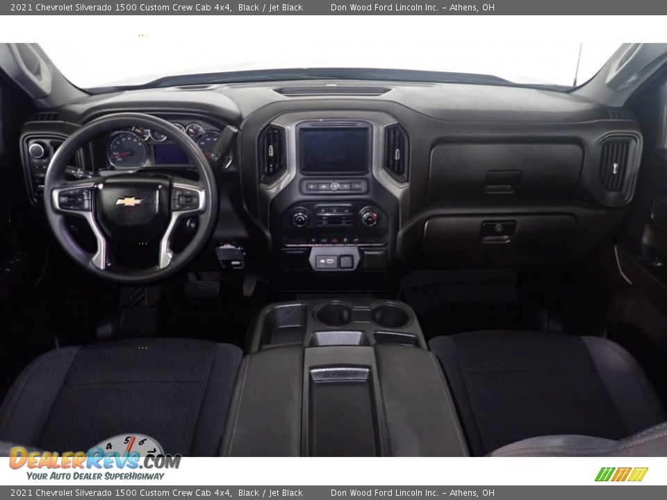 2021 Chevrolet Silverado 1500 Custom Crew Cab 4x4 Black / Jet Black Photo #21
