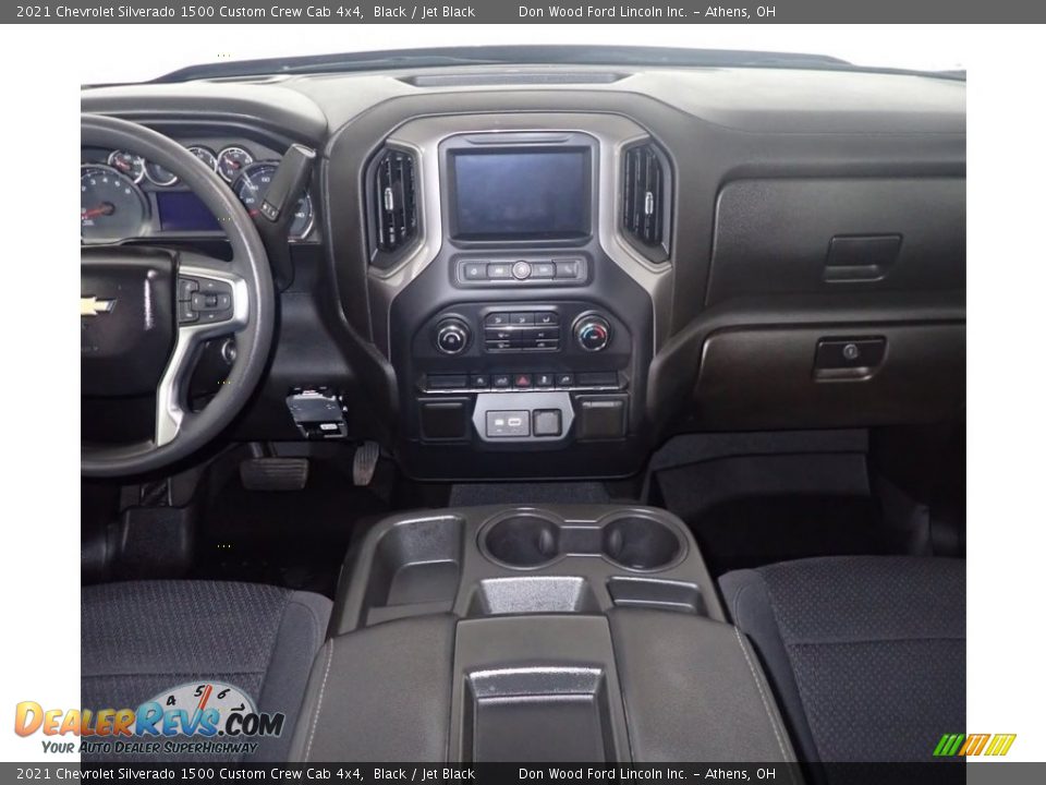 2021 Chevrolet Silverado 1500 Custom Crew Cab 4x4 Black / Jet Black Photo #22