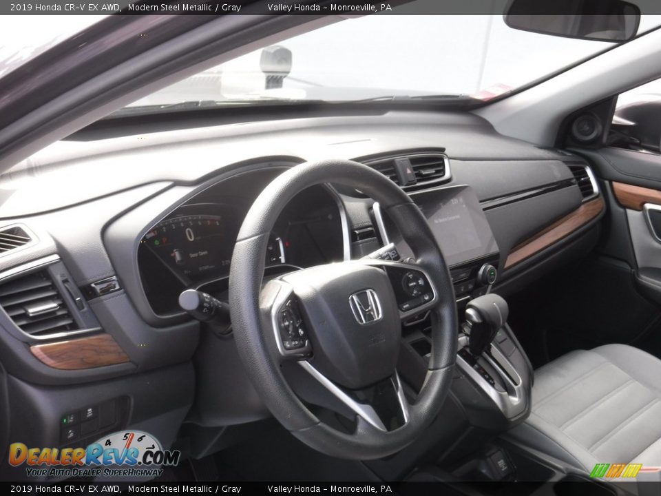 2019 Honda CR-V EX AWD Modern Steel Metallic / Gray Photo #12