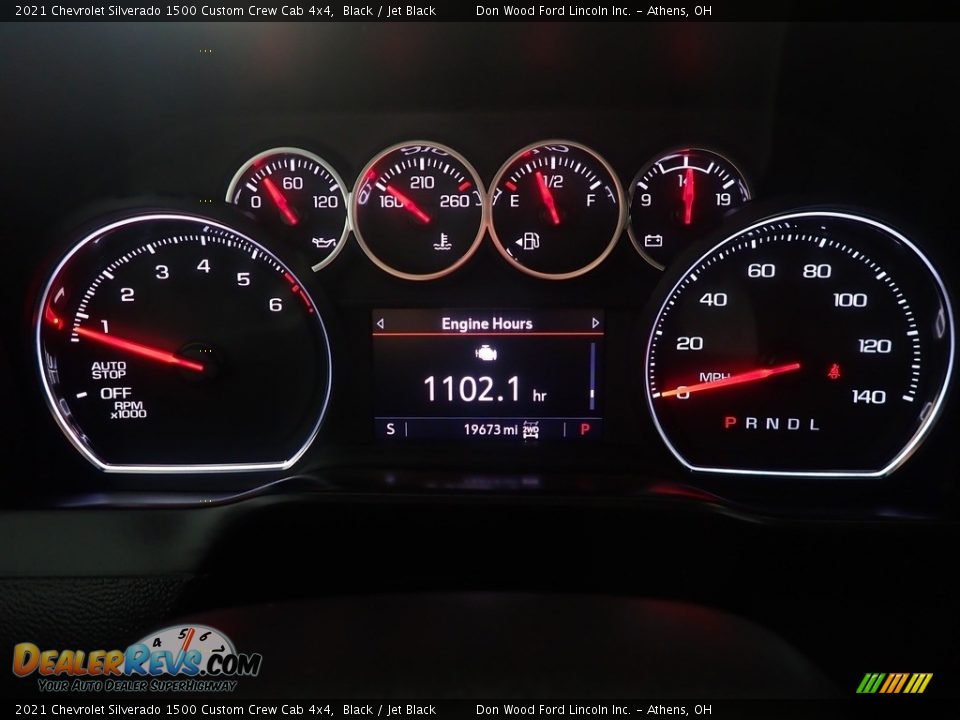 2021 Chevrolet Silverado 1500 Custom Crew Cab 4x4 Black / Jet Black Photo #25