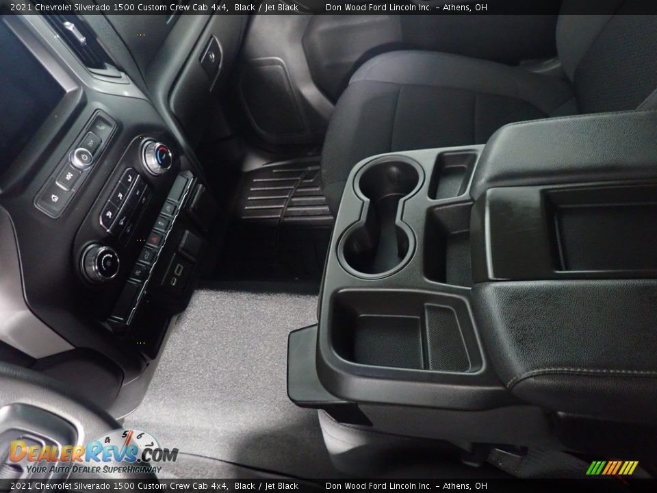 2021 Chevrolet Silverado 1500 Custom Crew Cab 4x4 Black / Jet Black Photo #29