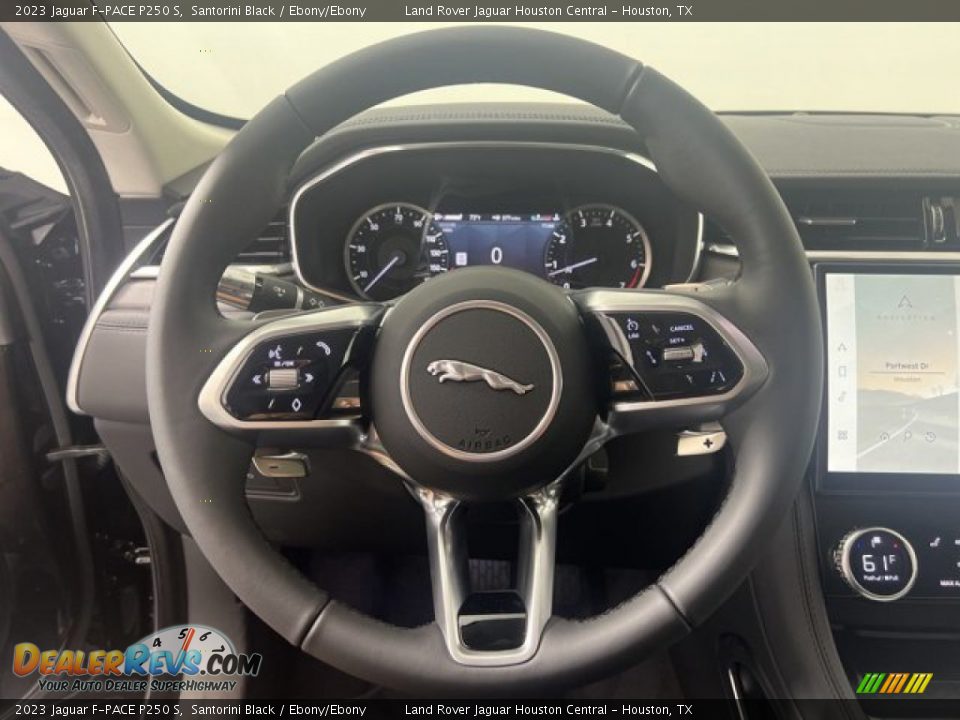 2023 Jaguar F-PACE P250 S Santorini Black / Ebony/Ebony Photo #15