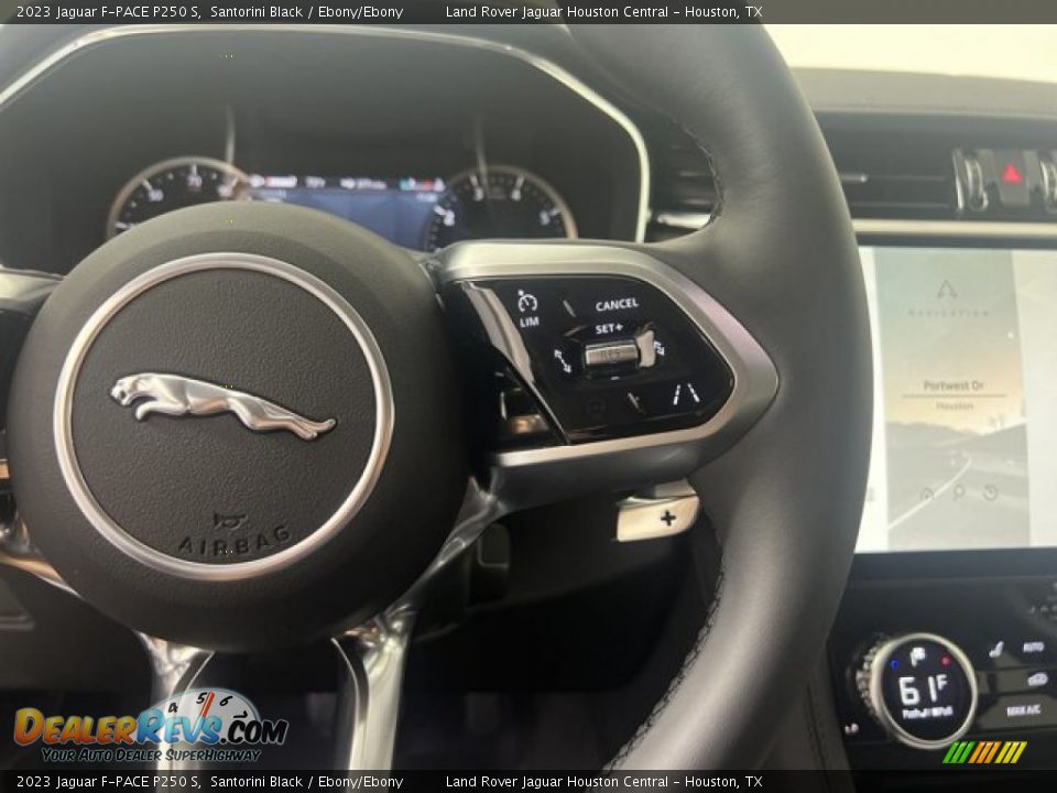 2023 Jaguar F-PACE P250 S Santorini Black / Ebony/Ebony Photo #17