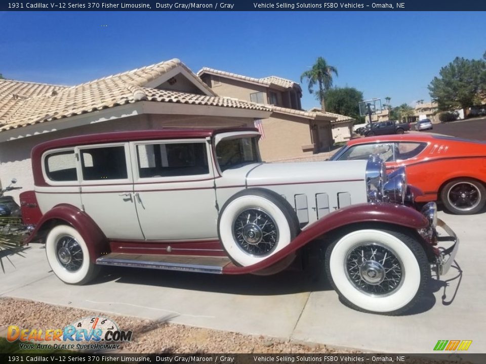 Dusty Gray/Maroon 1931 Cadillac V-12 Series 370 Fisher Limousine Photo #1