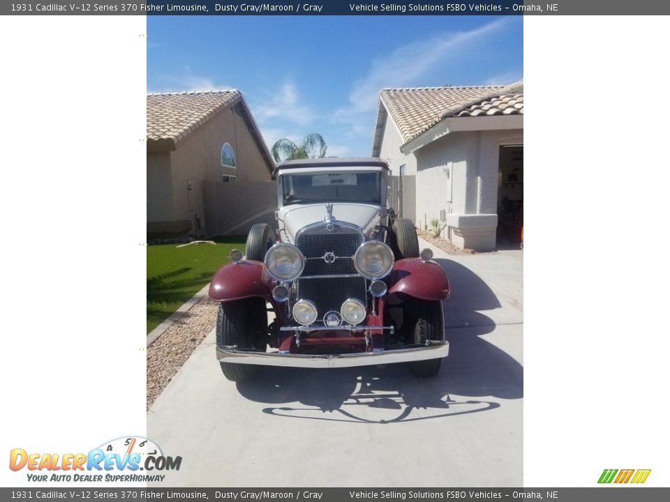 Dusty Gray/Maroon 1931 Cadillac V-12 Series 370 Fisher Limousine Photo #2