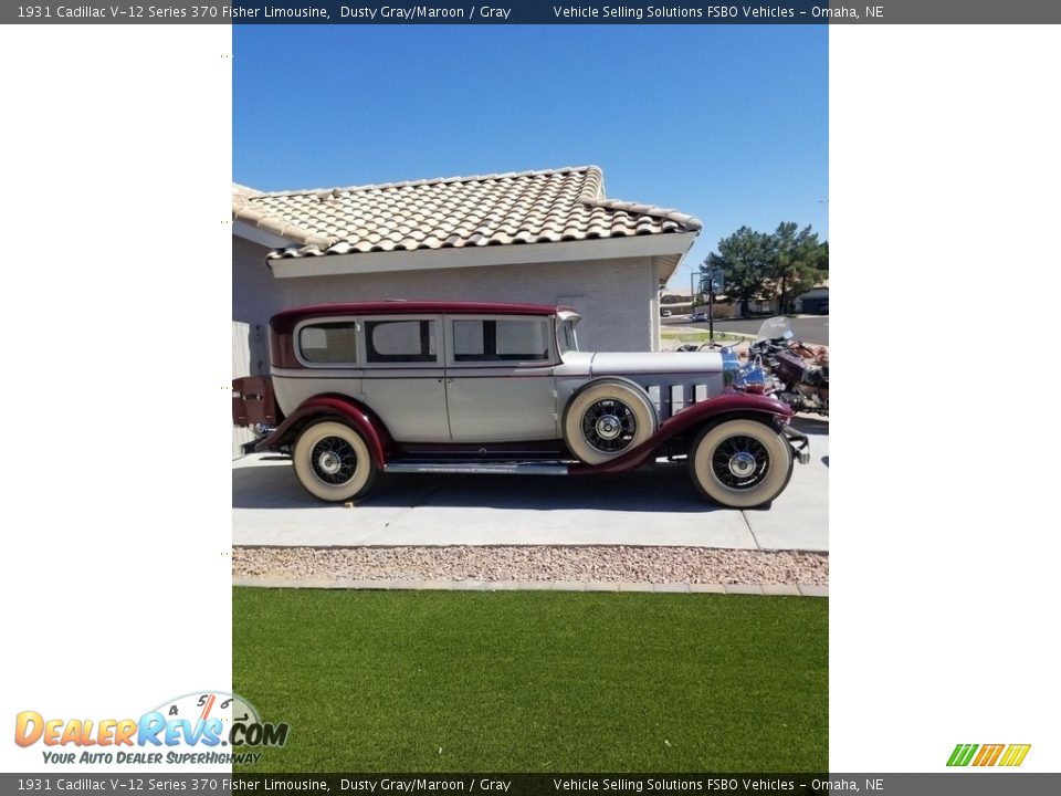 Dusty Gray/Maroon 1931 Cadillac V-12 Series 370 Fisher Limousine Photo #3