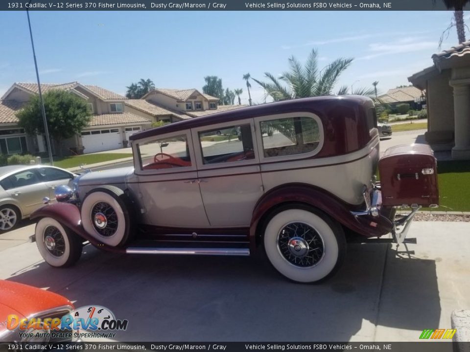 Dusty Gray/Maroon 1931 Cadillac V-12 Series 370 Fisher Limousine Photo #4