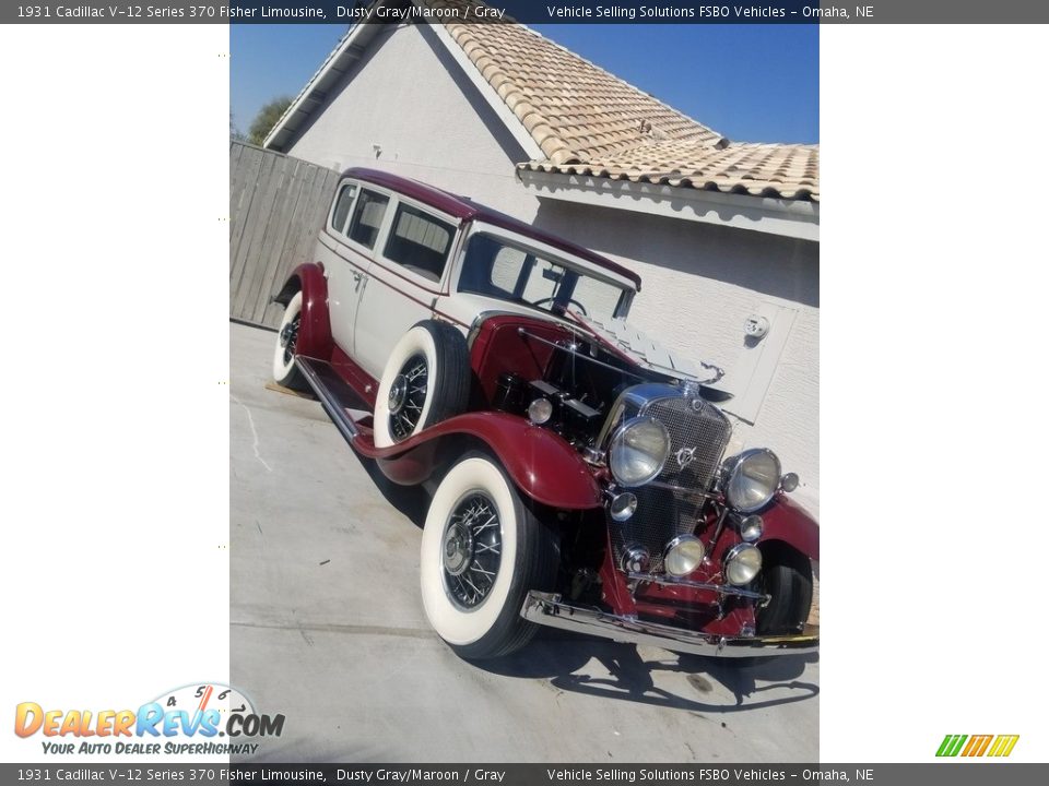 Dusty Gray/Maroon 1931 Cadillac V-12 Series 370 Fisher Limousine Photo #15