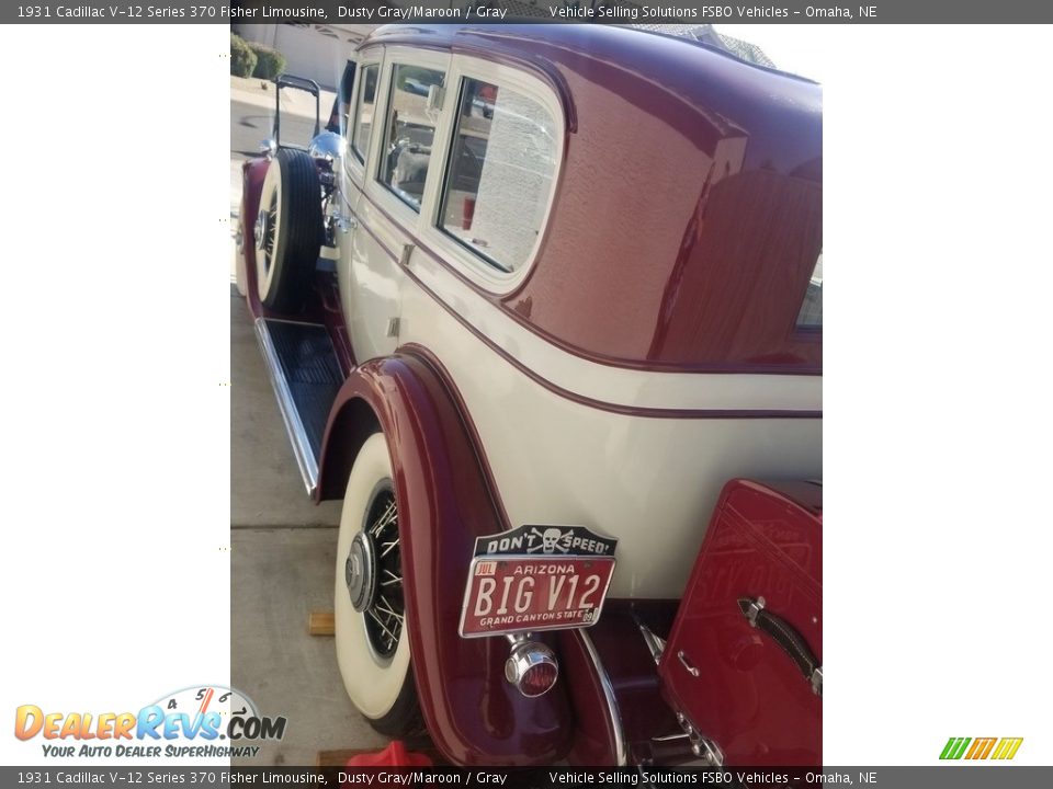 1931 Cadillac V-12 Series 370 Fisher Limousine Dusty Gray/Maroon / Gray Photo #16